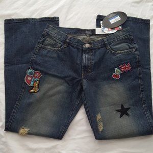 LUELLA for Target 70s Patch BOHO Denim Jeans